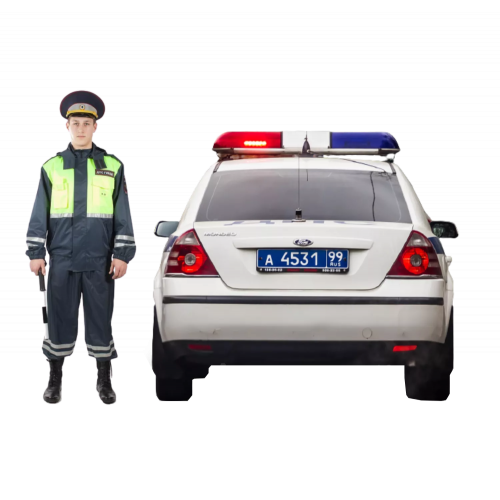 Муляж машины ДПС тыльный с полицейским ДПС в Челябинске